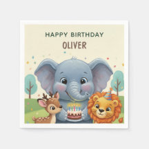 Woodland Storybook Animals Happy Birthday