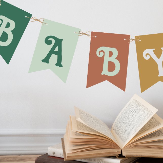 Woodland Storybook Gång On Baby Vimplar (Once Upon a Baby Bunting)