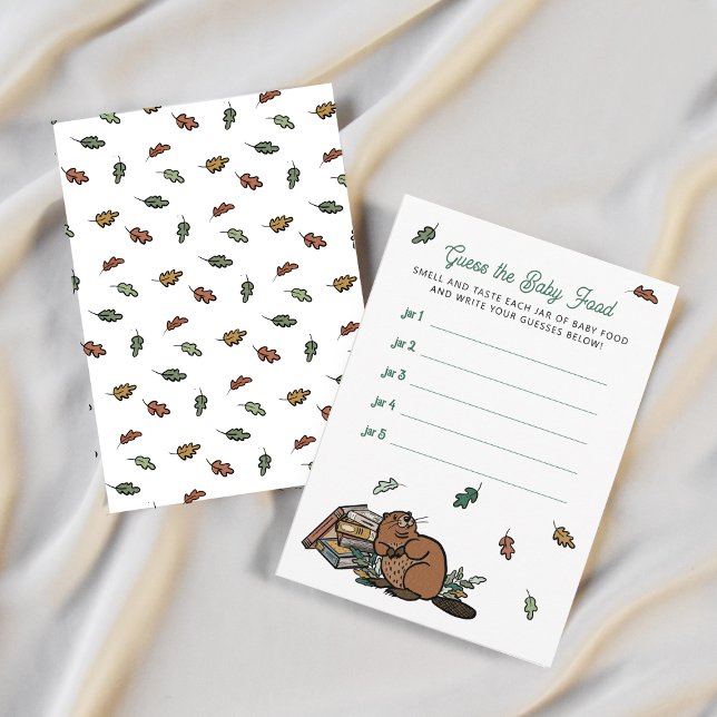 Woodland Storybook gissar matbabybabyspelet Tilläggskort (Woodland Storybook Baby Shower Activity "Guess the Baby Food" Cards)