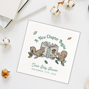 Woodland Storybook New Chapter Begins Baby Shower Pappersservett