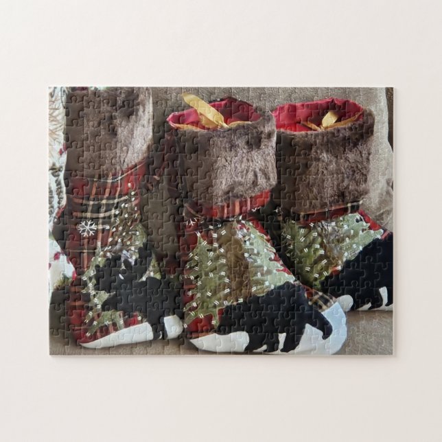 Woodland Strumpor Överraskningspussel, 28 cm x 36  Pussel (Horisontell)