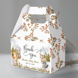 Woodland Thank You Forest Animals Baby Shower Presentaskar