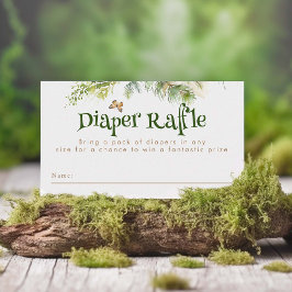 Woodland Thated Diaper Raffle Biljett Tilläggskort