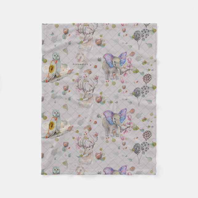 Woodland Theme Baby Fleecefilt (Framsidan)