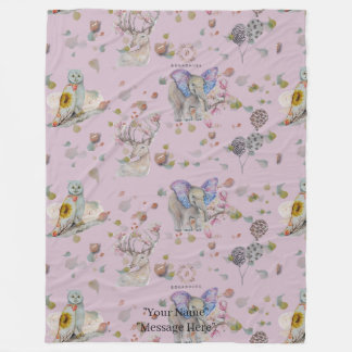 Woodland Theme Baby Fleecefilt