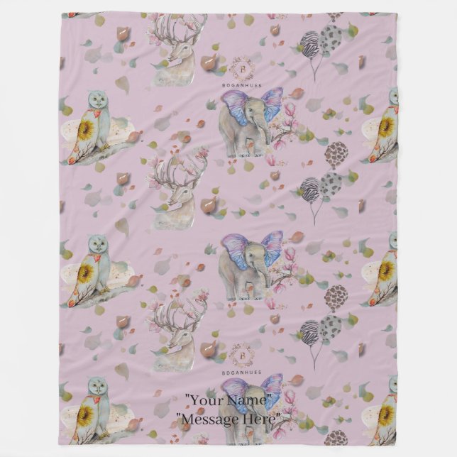 Woodland Theme Baby Fleecefilt (Framsidan)