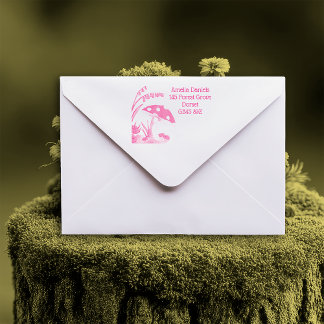 Woodland Toadstool Adress Självfärgande Stämpel