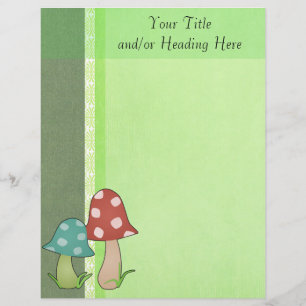 Woodland Toadstools Letterhead Brevhuvud