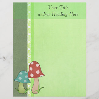 Woodland Toadstools Letterhead Brevhuvud