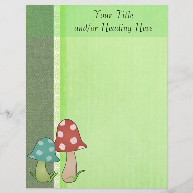 Woodland Toadstools Letterhead Brevhuvud (Framsida)