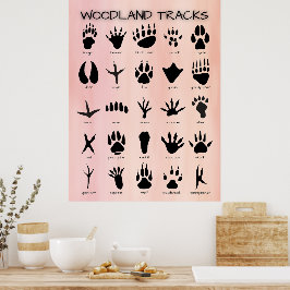 Woodland Tracks Poster