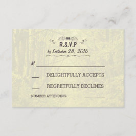 Woodland Träd Avenue Rustic Bröllop OSA Cards Kort