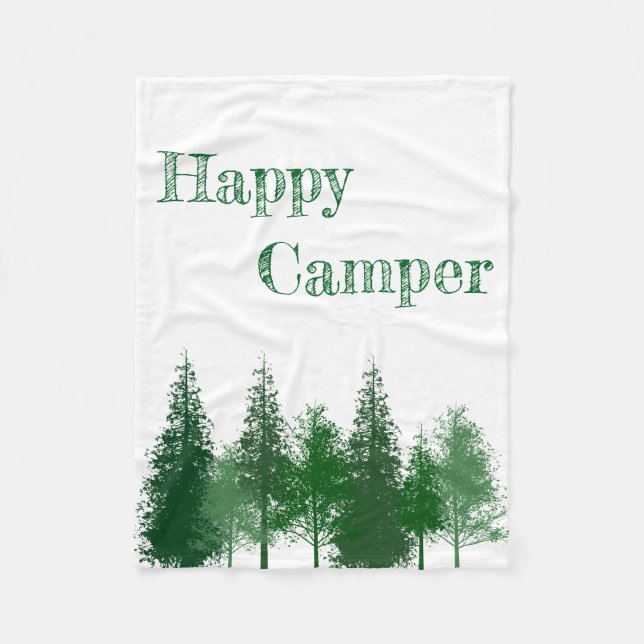 Woodland Träd Birthday Fleecefilt (Framsidan)