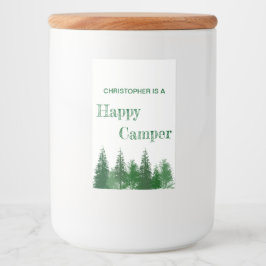 Woodland Träd Birthday Mat Etikett