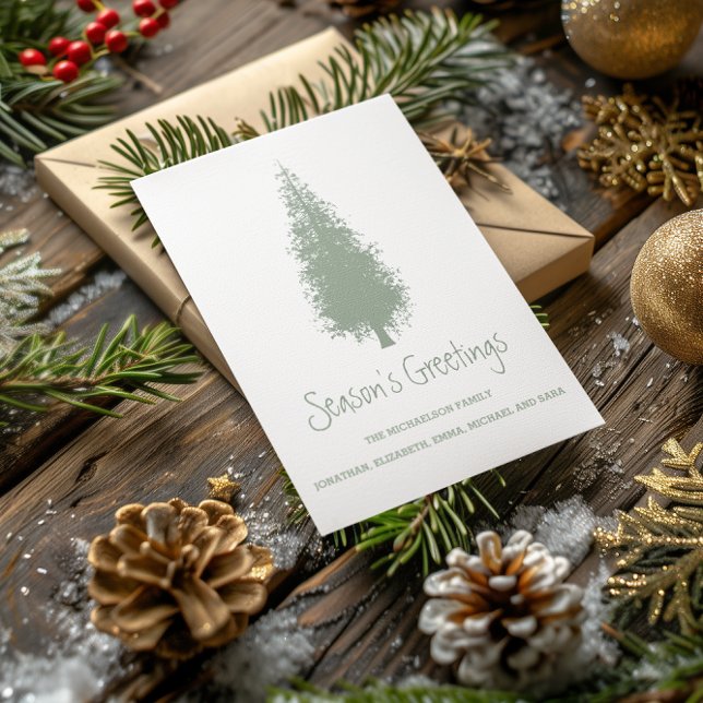 Woodland Träd jul Julkort (Skapare uppladdad)