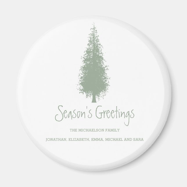 Woodland Träd jul Magnet (Framsidan)