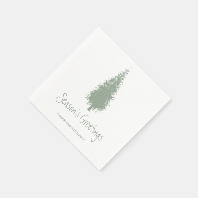 Woodland Träd jul Pappersservett (Hörn)