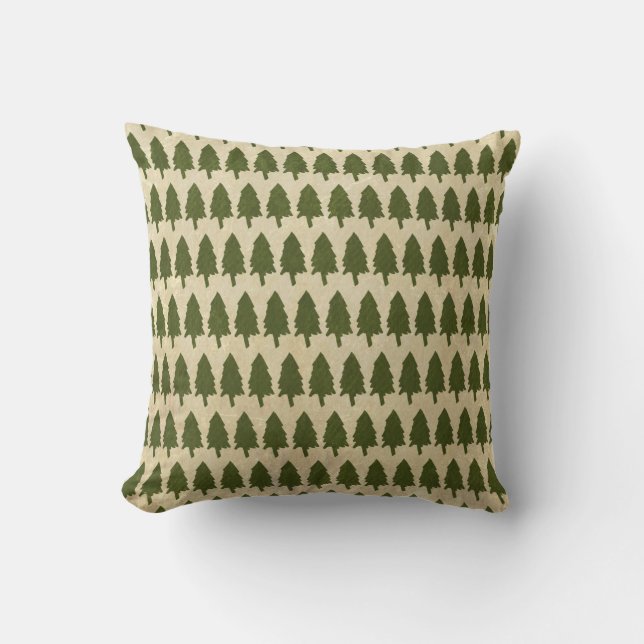 Woodland Träd jul Pillow Kudde (Framsida)