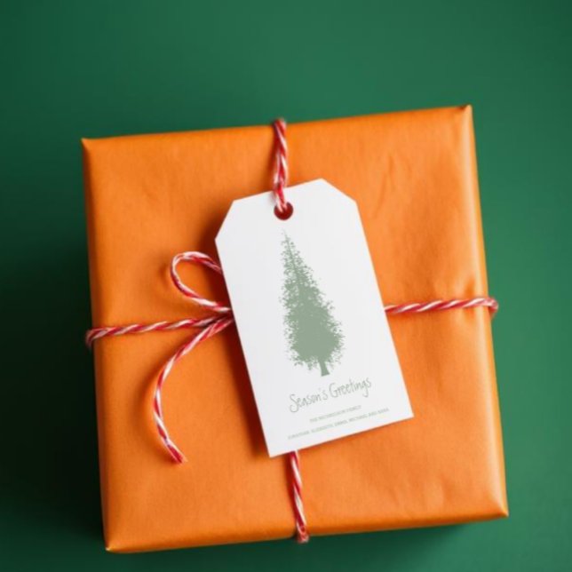 Woodland Träd jul Presentetikett (Skapare uppladdad)