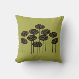 Woodland Träd på Guld Dekorativ kudde