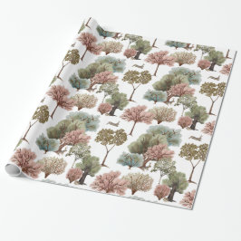 Woodland Trees Rabbits Presentpapper