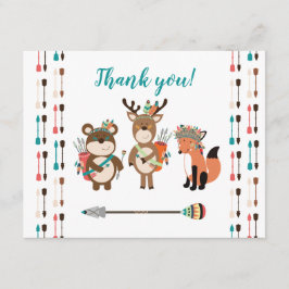 Woodland Tribal Boho Baby Shower Tackkort Tack Kort