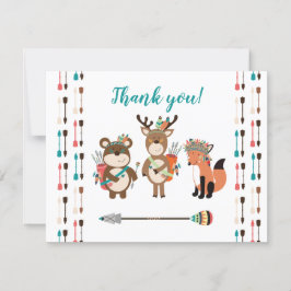 Woodland Tribal Boho Baby Shower Tackkort Tack Kort