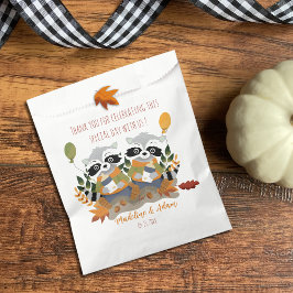 Woodland Twin Raccoons Baby Shower Favor Bagors