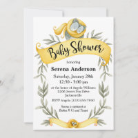 Woodland Uggla i Gult Scarf Baby Shower