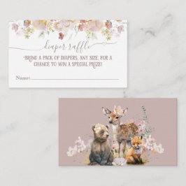 Woodland vår blommigt Flicka Baby Shower-kalender Tilläggskort