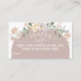 Woodland vår blommigt Flicka Baby Shower-kalender Tilläggskort