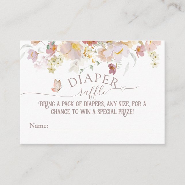 Woodland vår blommigt Flicka Baby Shower-kalender Tilläggskort (Framsida)