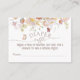 Woodland vår blommigt Flicka Baby Shower-kalender Tilläggskort