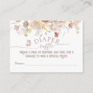 Woodland vår blommigt Flicka Baby Shower-kalender Tilläggskort