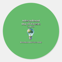 Woodland Warriors Unite. Skogarnas dag (IDF) Runt Klistermärke