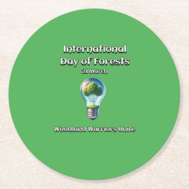 Woodland Warriors Unite. Skogarnas dag (IDF) Underlägg Papper Rund