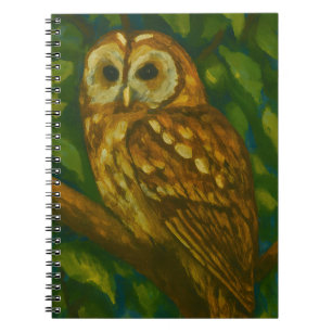 Woodland Watcher - Realistisk Uggla Art Anteckningsbok