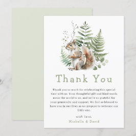 Woodland Watercolor Squirrel Baby Shower Tack