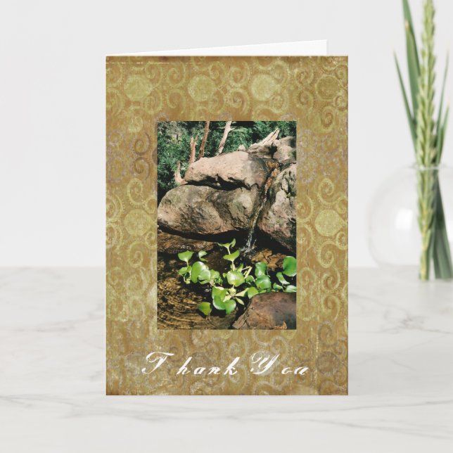 Woodland Waterfall Greeting Card Tack Kort (Framsida)