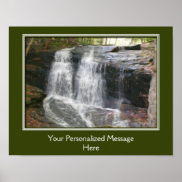 Woodland Waterfall Nature Art Personlig Poster