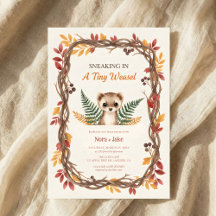 Woodland weasel baby shower
