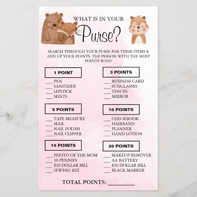 Woodland What is in your purwer Play-kort Flygblad (Framsidan)
