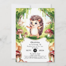 Woodland Whimsical Hedgehog Birthday