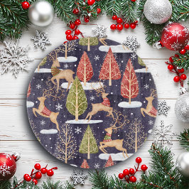 Woodland Whimsical Reindeers Winter