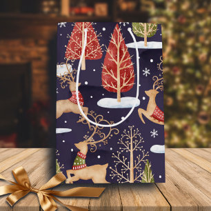 Woodland Whimsical Reindeers Winter