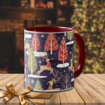 Woodland Whimsical Reindeers Winter