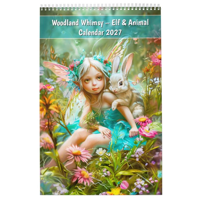 Woodland Whimsy – Alv- och djurkalender Kalender (Omslag)