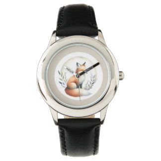 Woodland Whisper- Fox Illustration  Armbandsur