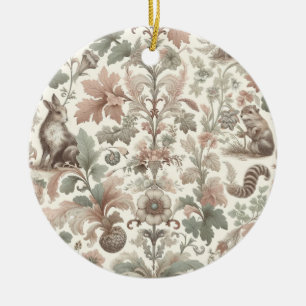 Woodland Whispers: Victorian Nature Elegance Julgransprydnad Keramik