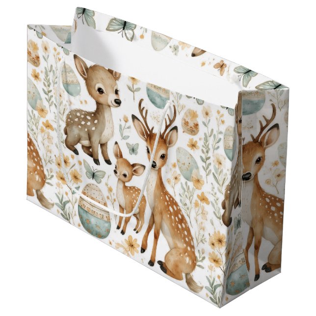 Woodland Wild Animals Deer Baby Fawn Spring Easter (Framsidan Vinklad)